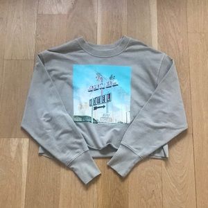 Dark Beige Graphic Sweater